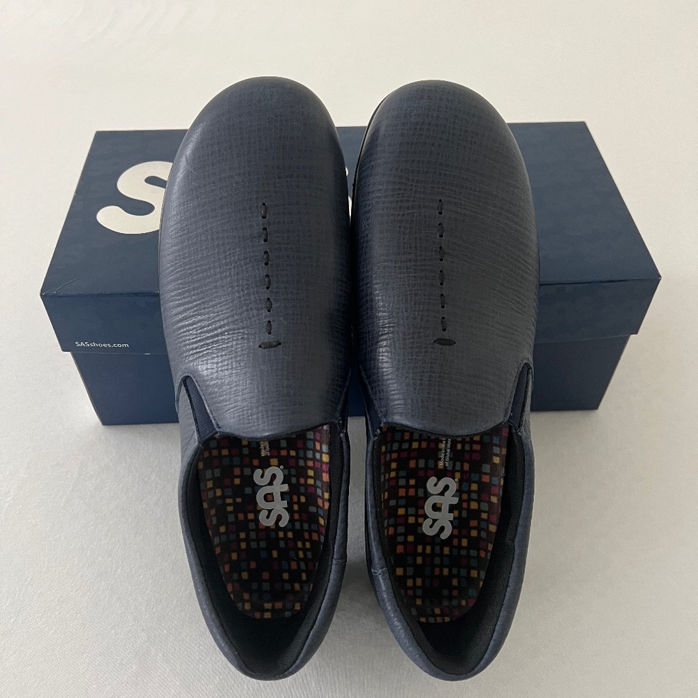 SAS Women's Shoes Viva Blueberry Slip-On Printed Waxed Nubuck Leather--Size 8N